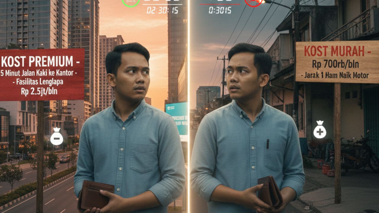 Kos dekat kantor mahal, kos jauh capek di jalan