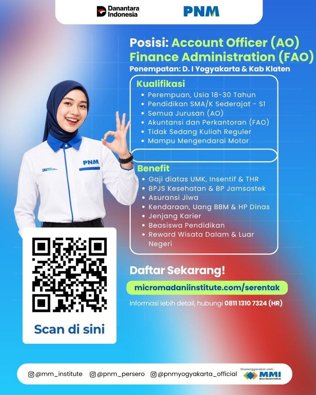Poster lowongan Danantara Indonesia / PNM