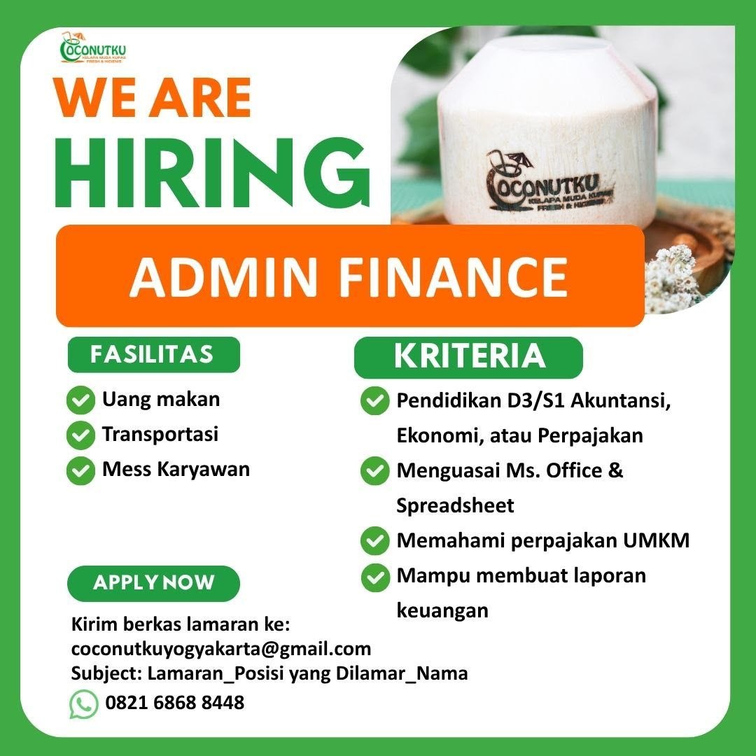 Poster lowongan Coconutku