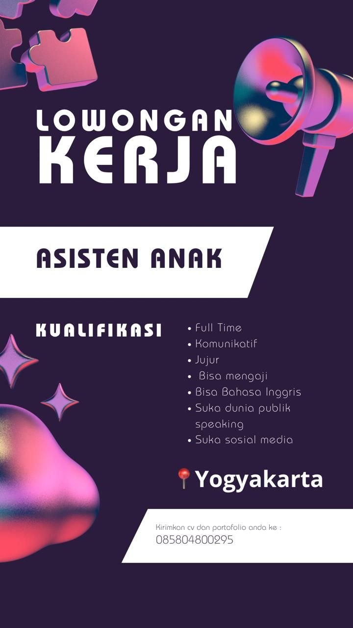 Poster lowongan LOKER JOGJA