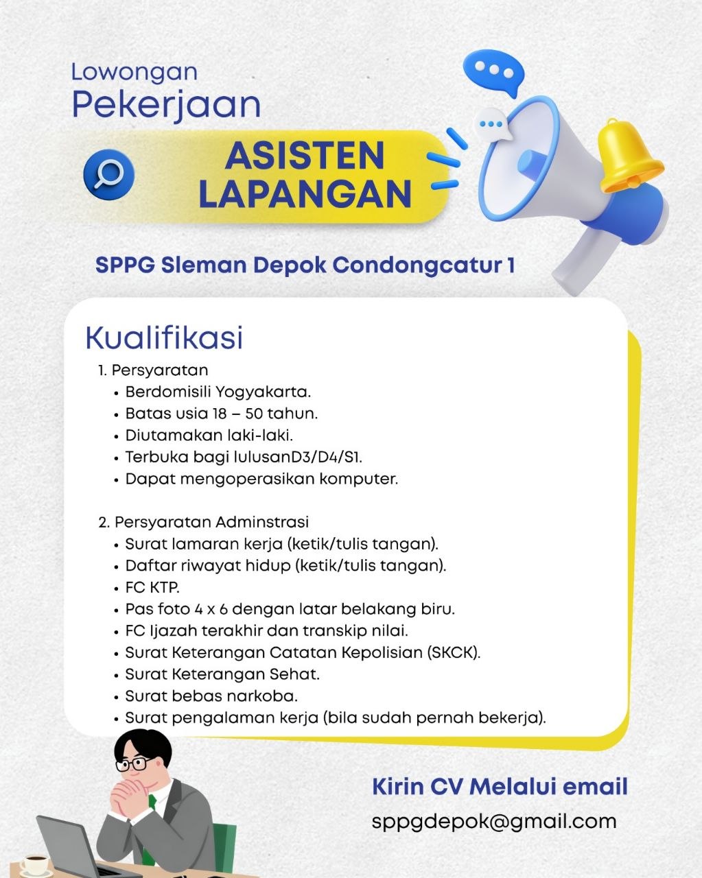 Poster lowongan LOKER JOGJA