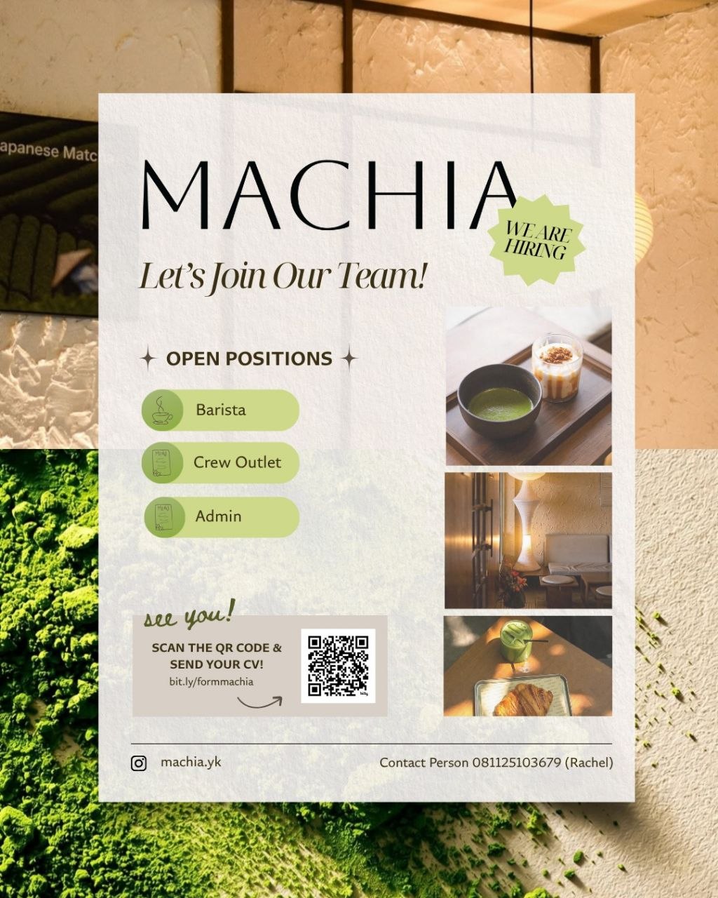 Poster lowongan Machia