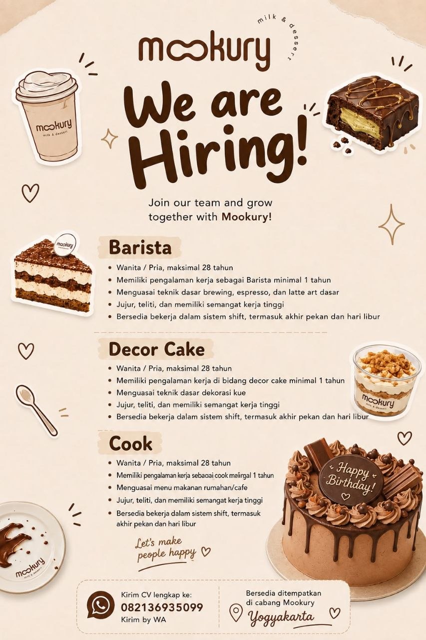 Poster lowongan Mookury