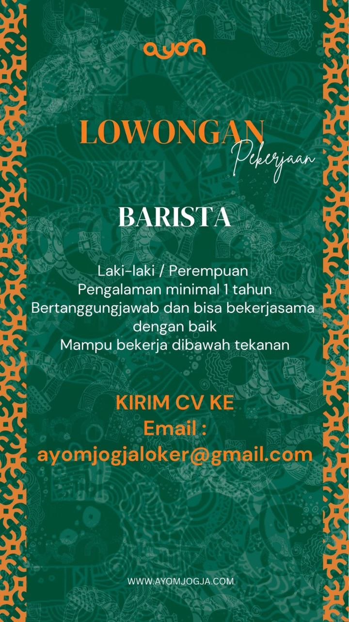 Poster lowongan Ayom Jogja