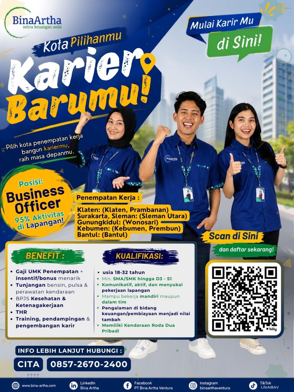 Poster lowongan BinaArtha