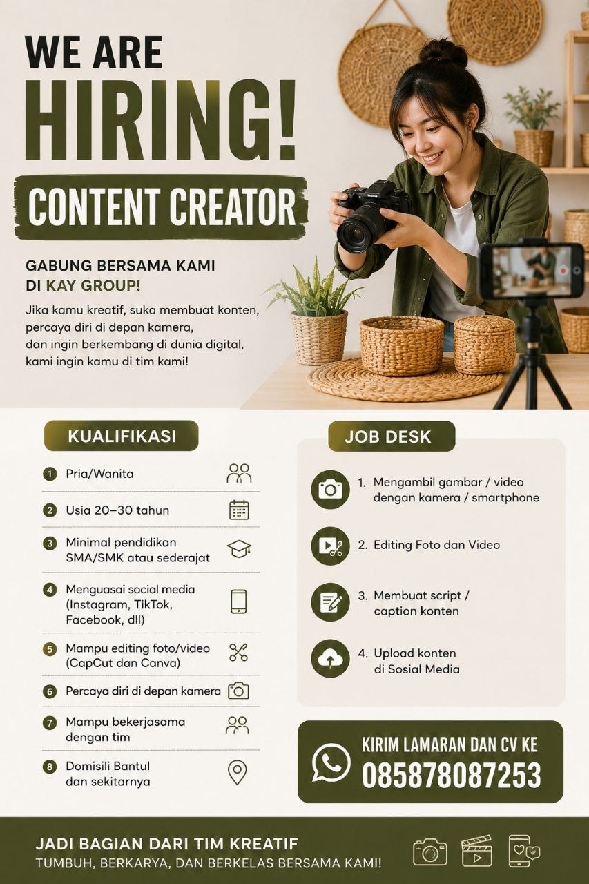 Poster lowongan CV. Makan Ayam Goreng Setiap Hari