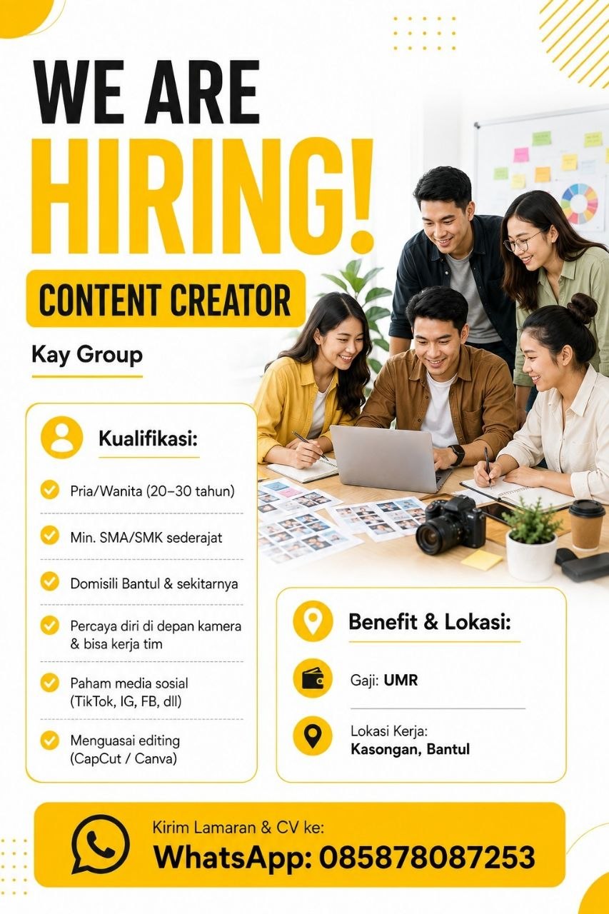 Poster lowongan Kay Group