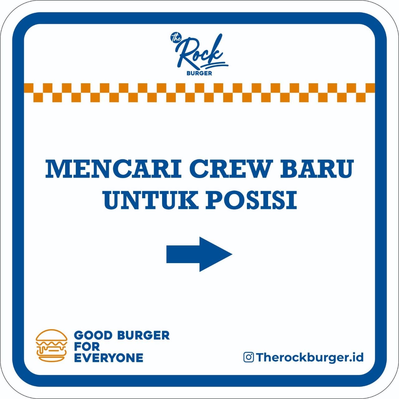 Poster lowongan The Rock Burger