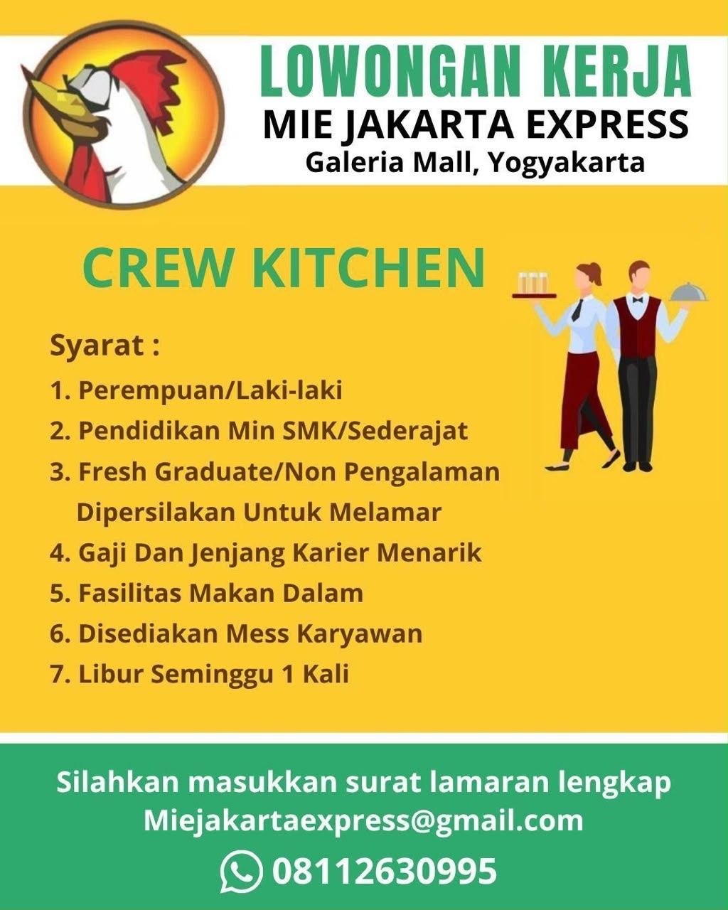 Poster lowongan Mie Jakarta Express