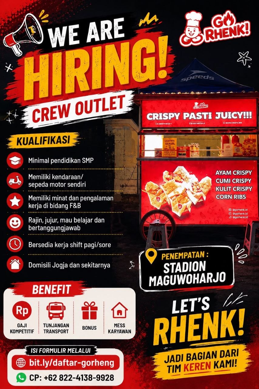 Poster lowongan GO RHENK
