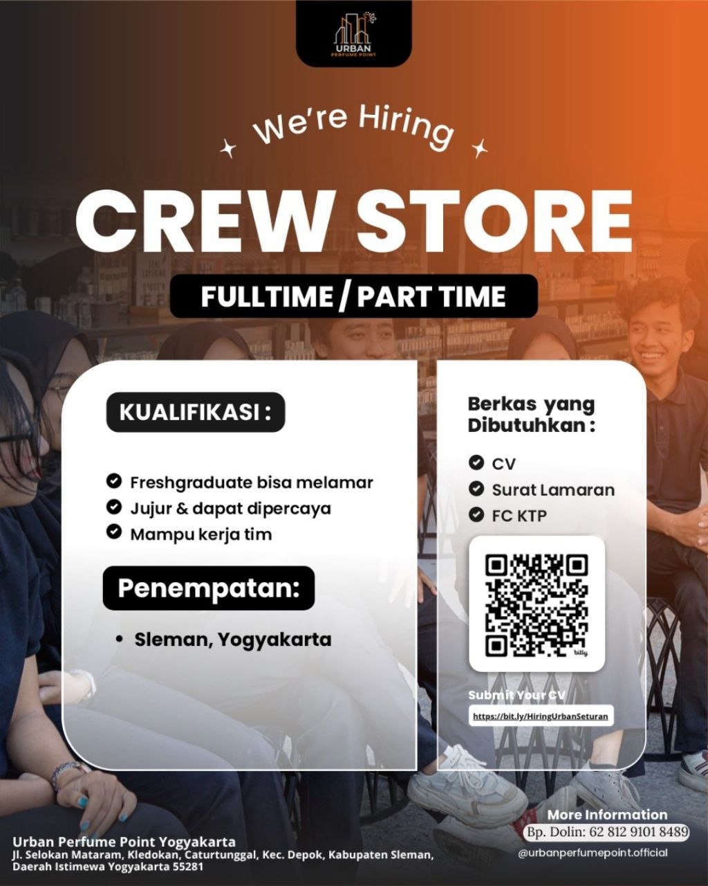 Poster lowongan Urban Perfume Point Yogyakarta
