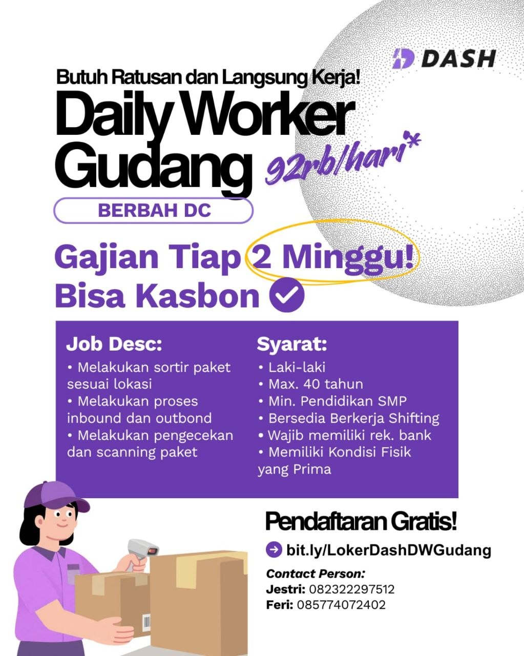 Poster lowongan DASH