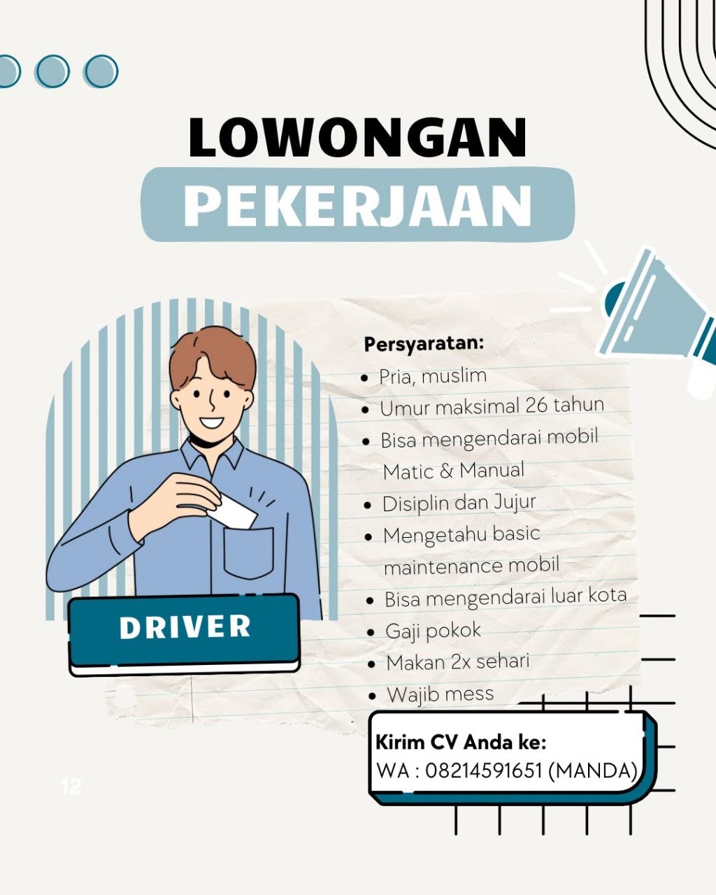 Poster lowongan LOKER JOGJA