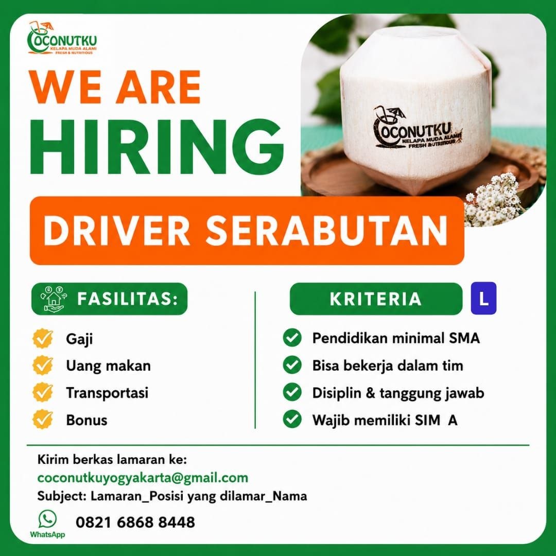 Poster lowongan Coconutku