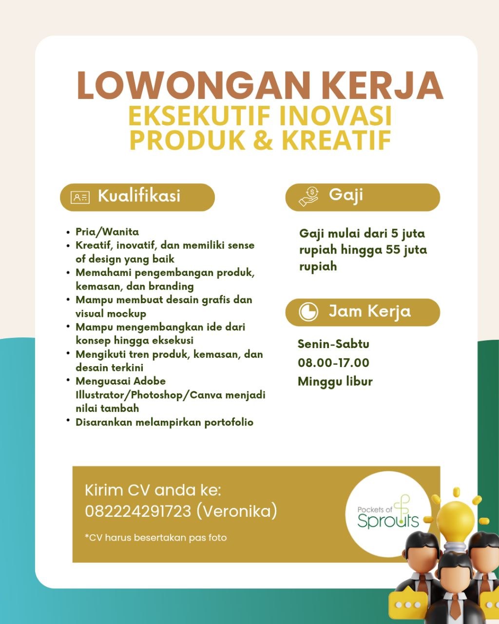 Poster lowongan Pockets of Sprouts