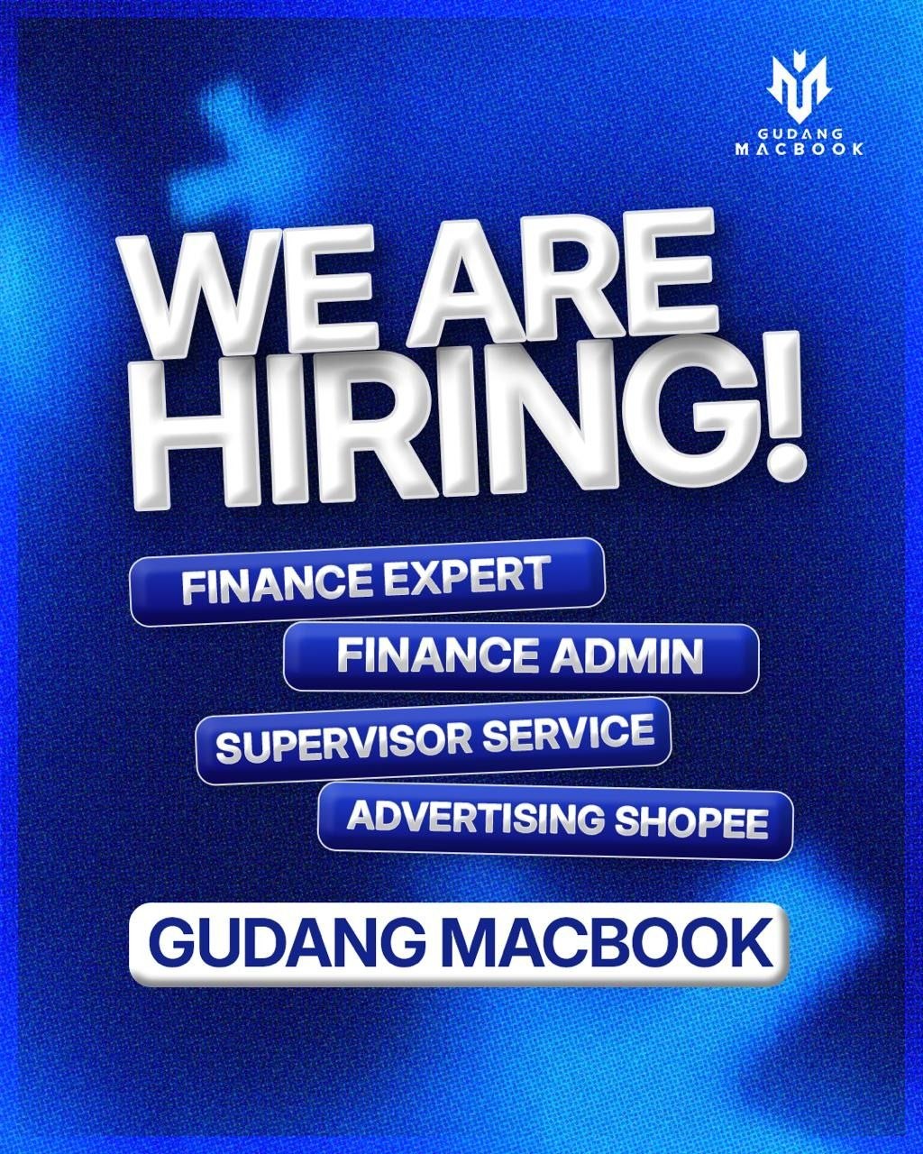 Poster lowongan Gudang Macbook