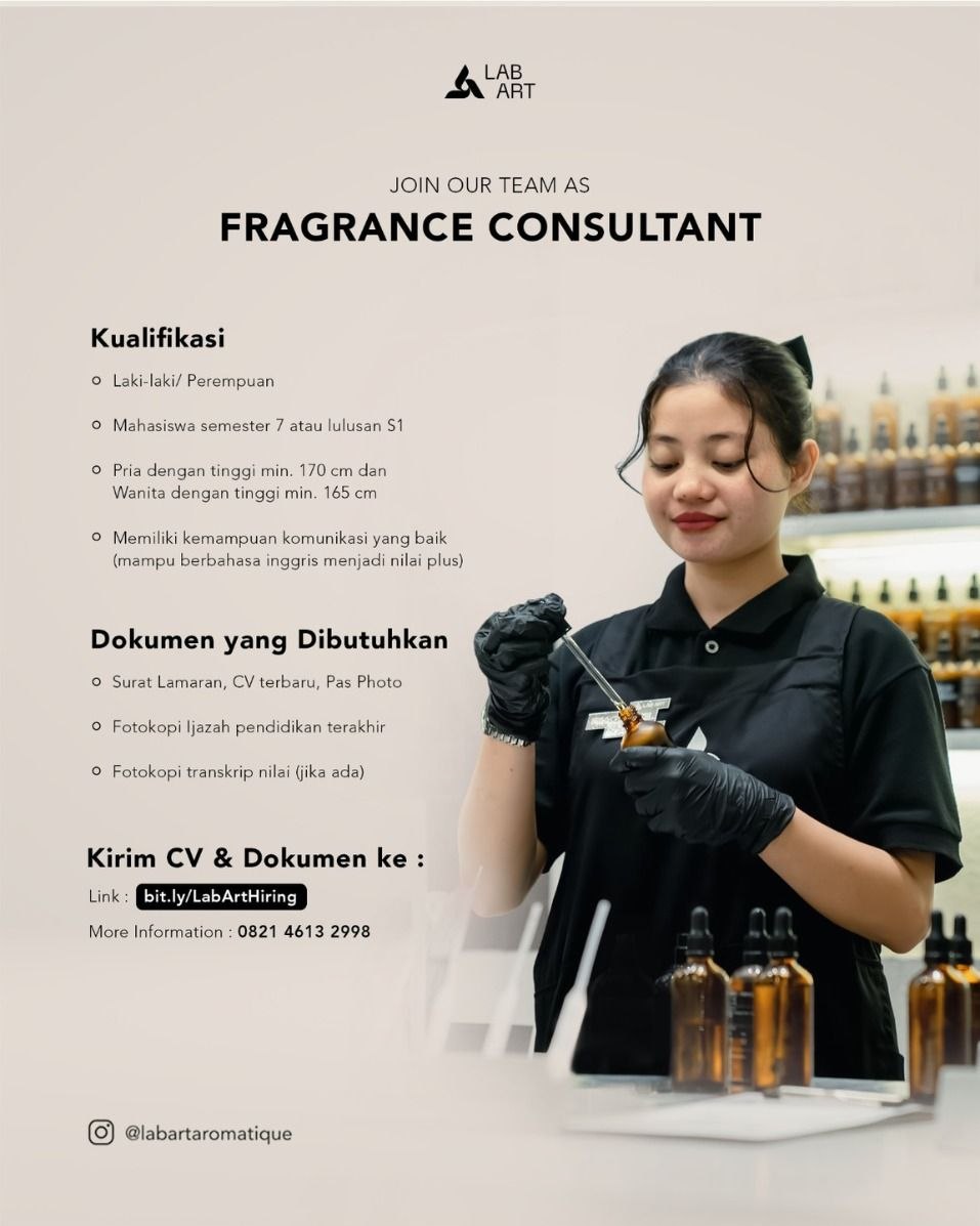 Poster lowongan Aromatique