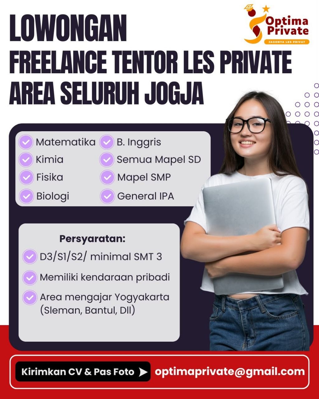 Poster lowongan Optima Private