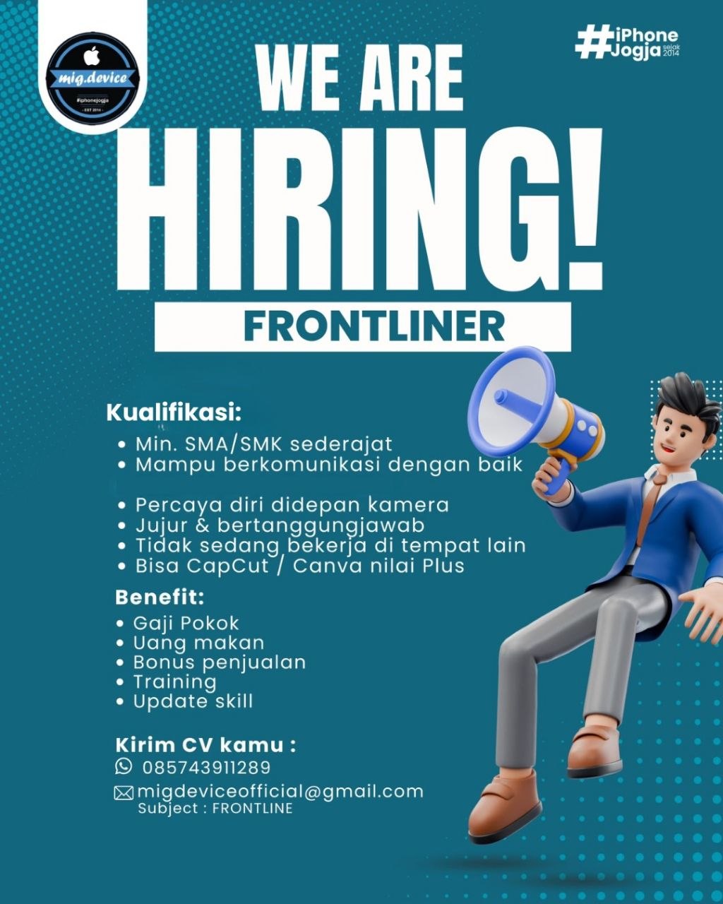 Poster lowongan mig.device