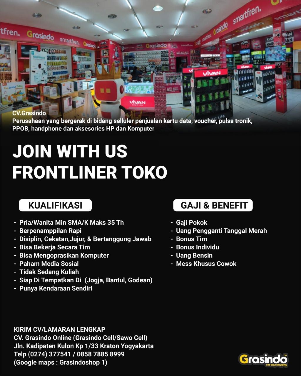 Poster lowongan CV. Grasindo
