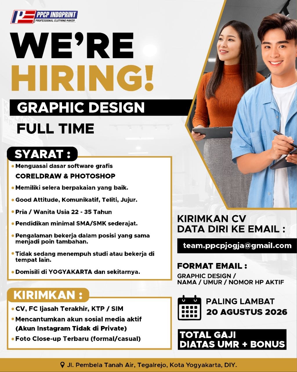 Poster lowongan PPCP Indoprint