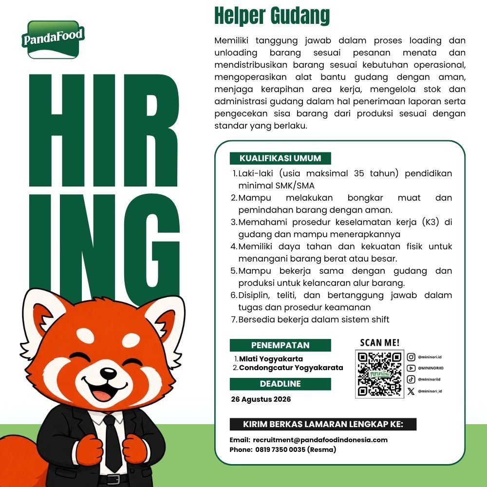 Poster lowongan PandaFood