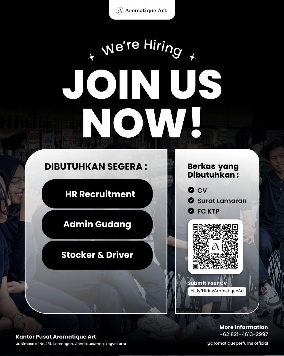 Poster lowongan Urban Perfume Point