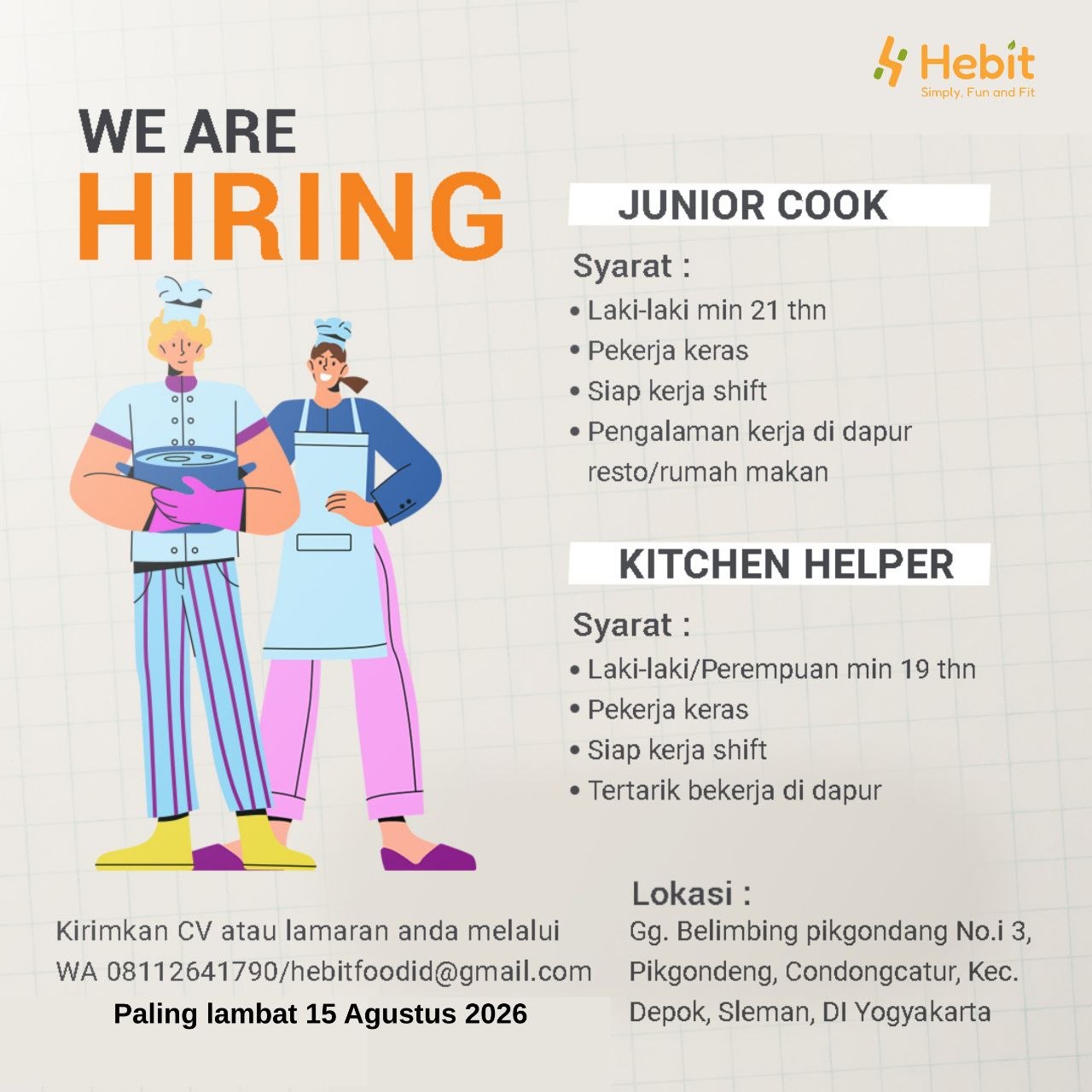 Poster lowongan Hebit
