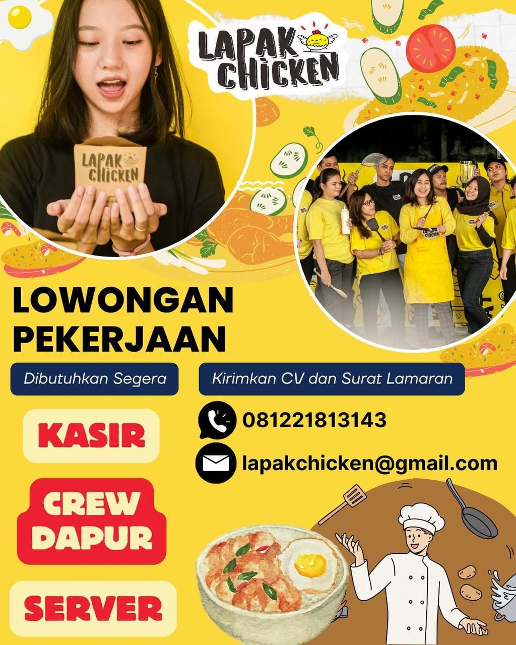 Poster lowongan Lapak Chicken