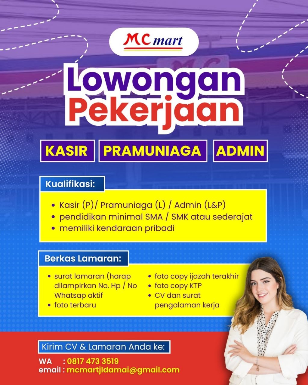 Poster lowongan MCmart