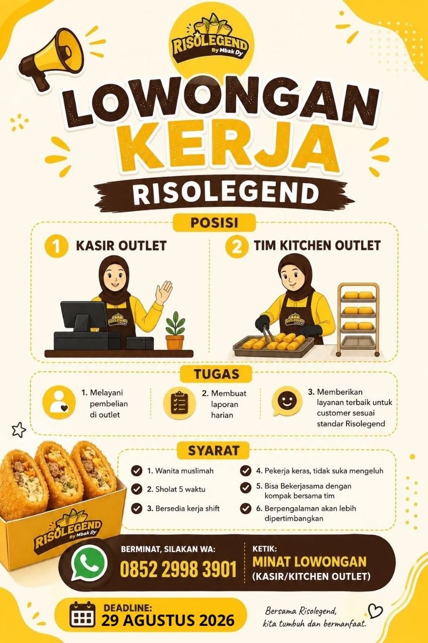 Poster lowongan Risolegend