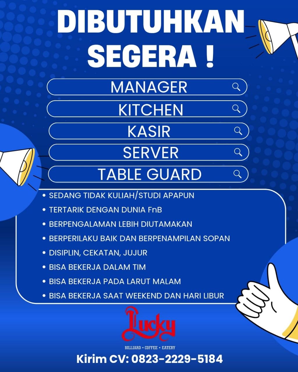 Poster lowongan Pondok Tuman Homestay