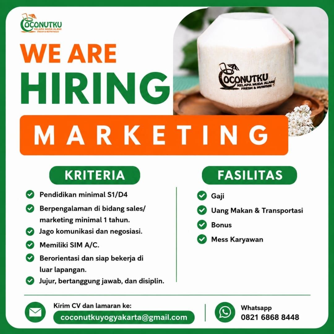 Poster lowongan Coconutku