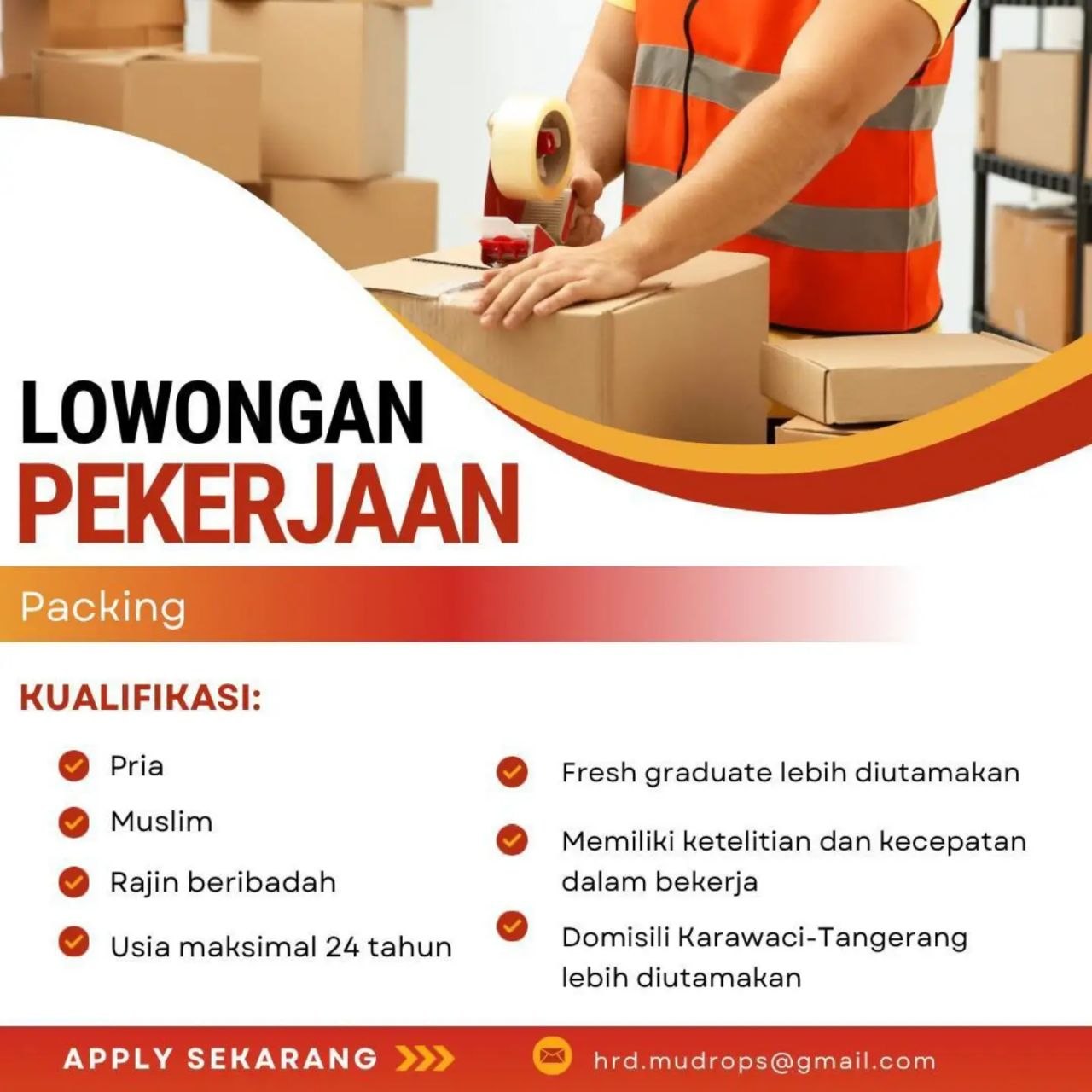 Poster lowongan Lowker Jakarta Update