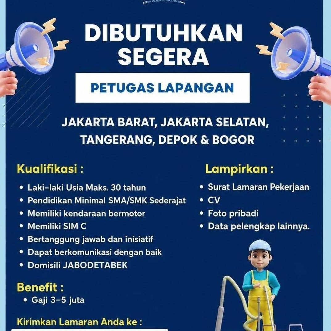 Poster lowongan Lowker Jakarta Update
