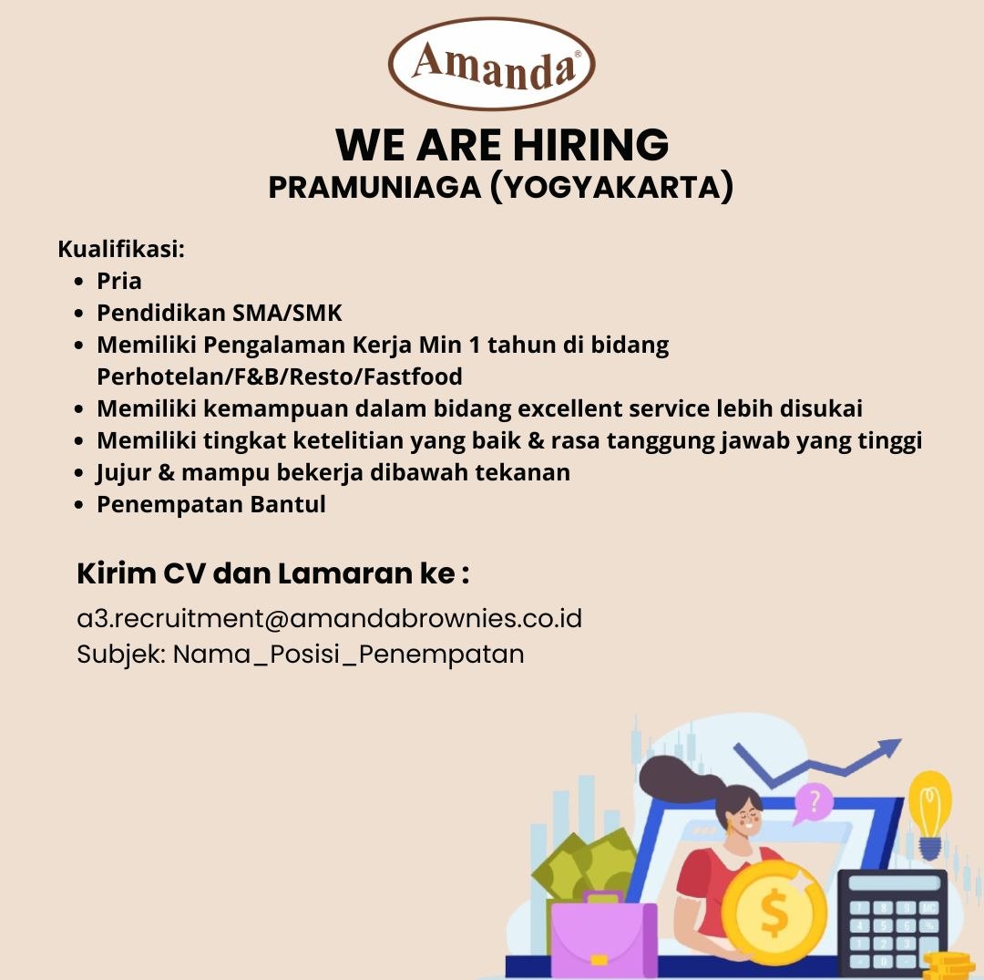 Poster lowongan Amanda