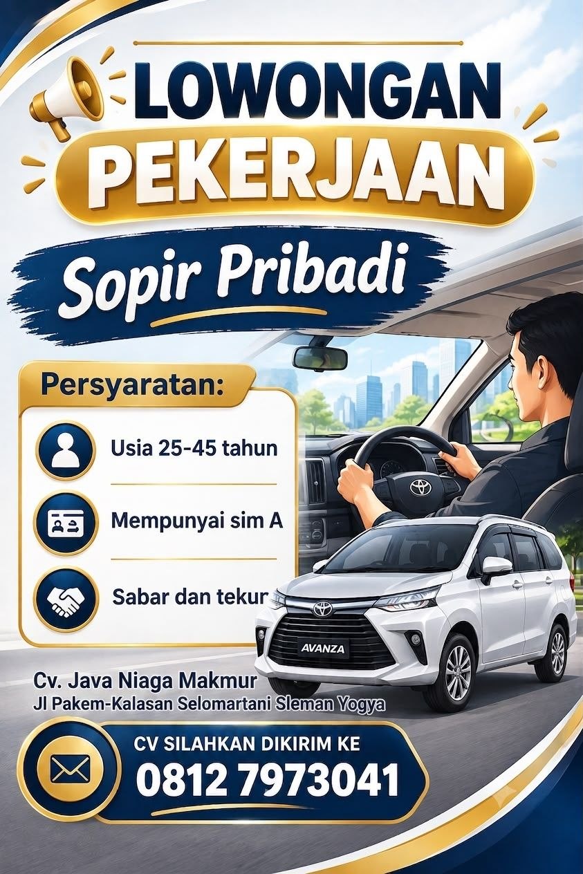 Poster lowongan Cv. Jaya Niaga Makmur