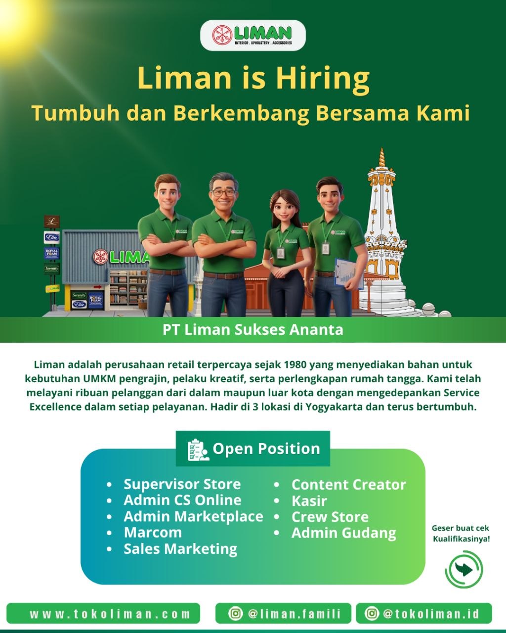 Poster lowongan Liman