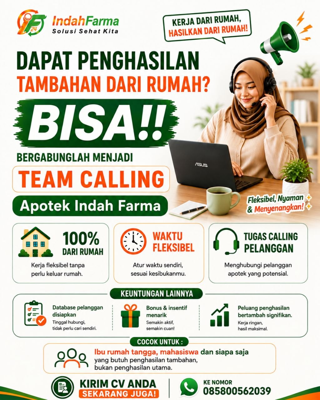 Poster lowongan Indah Farma