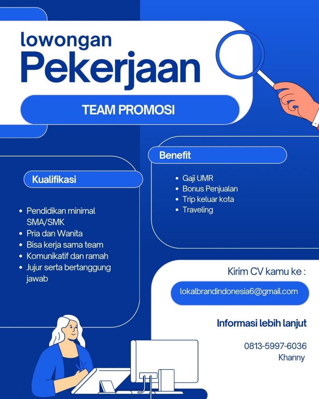 Poster lowongan LOKER JOGJA