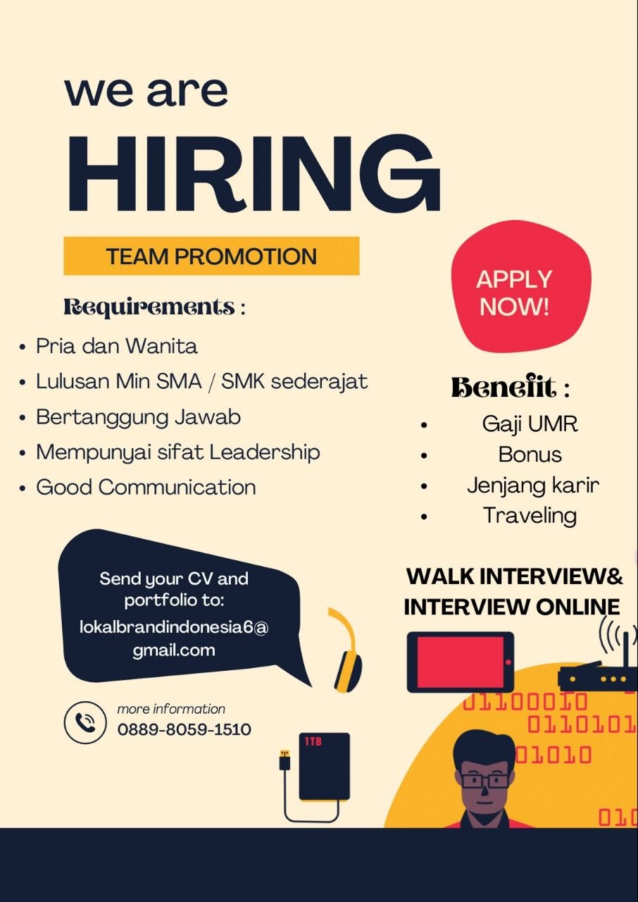 Poster lowongan LOKER JOGJA