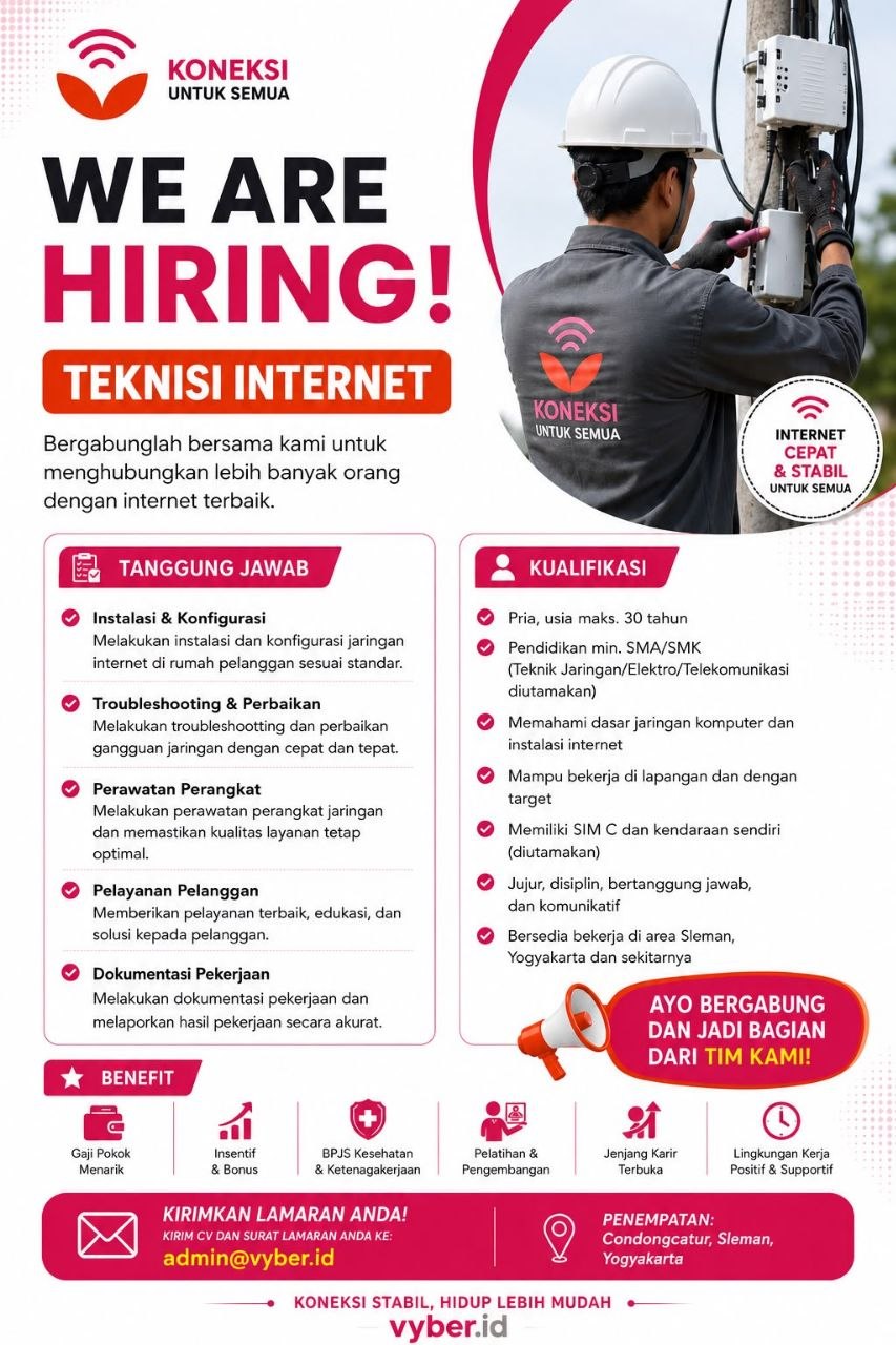 Poster lowongan Vyber.id