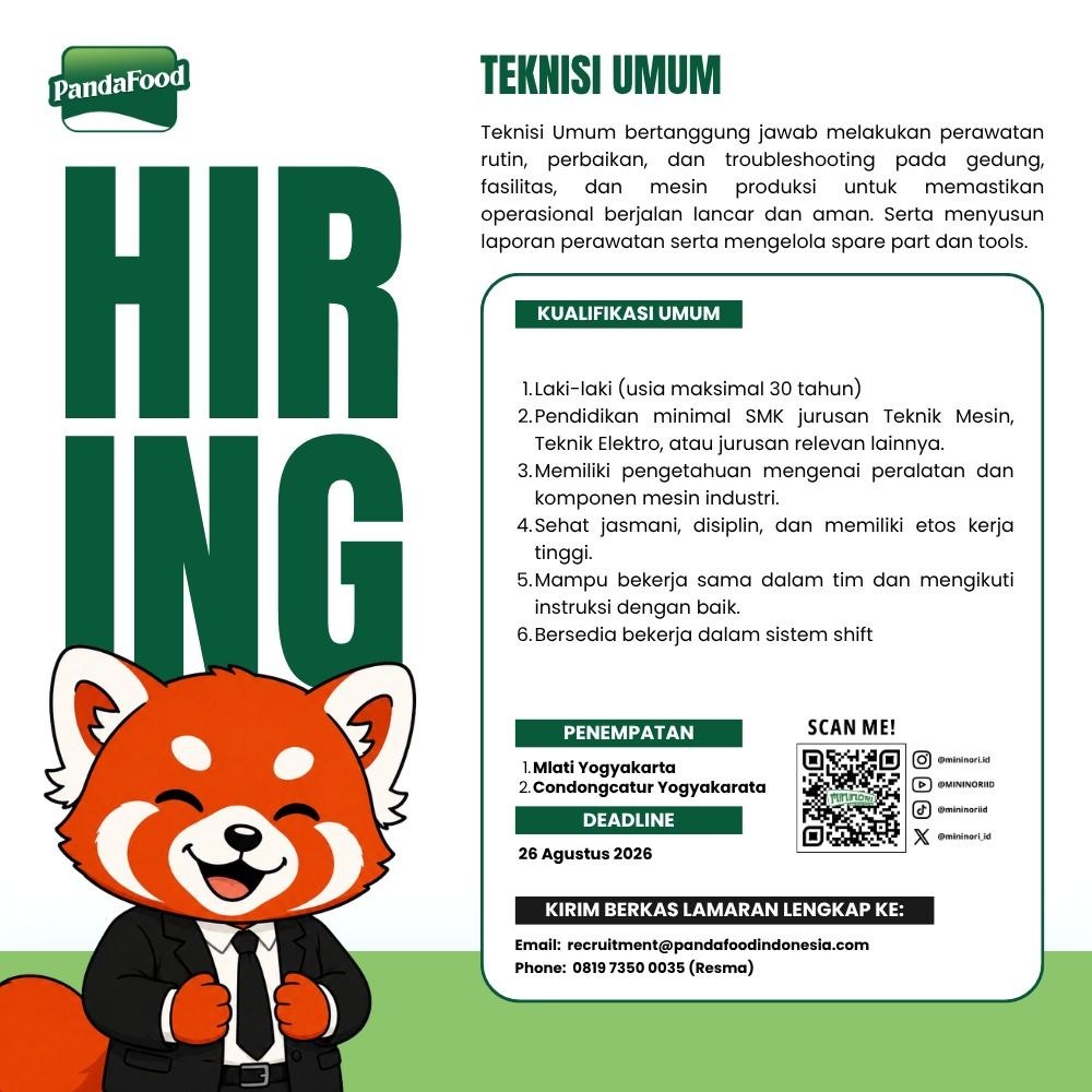 Poster lowongan PandaFood