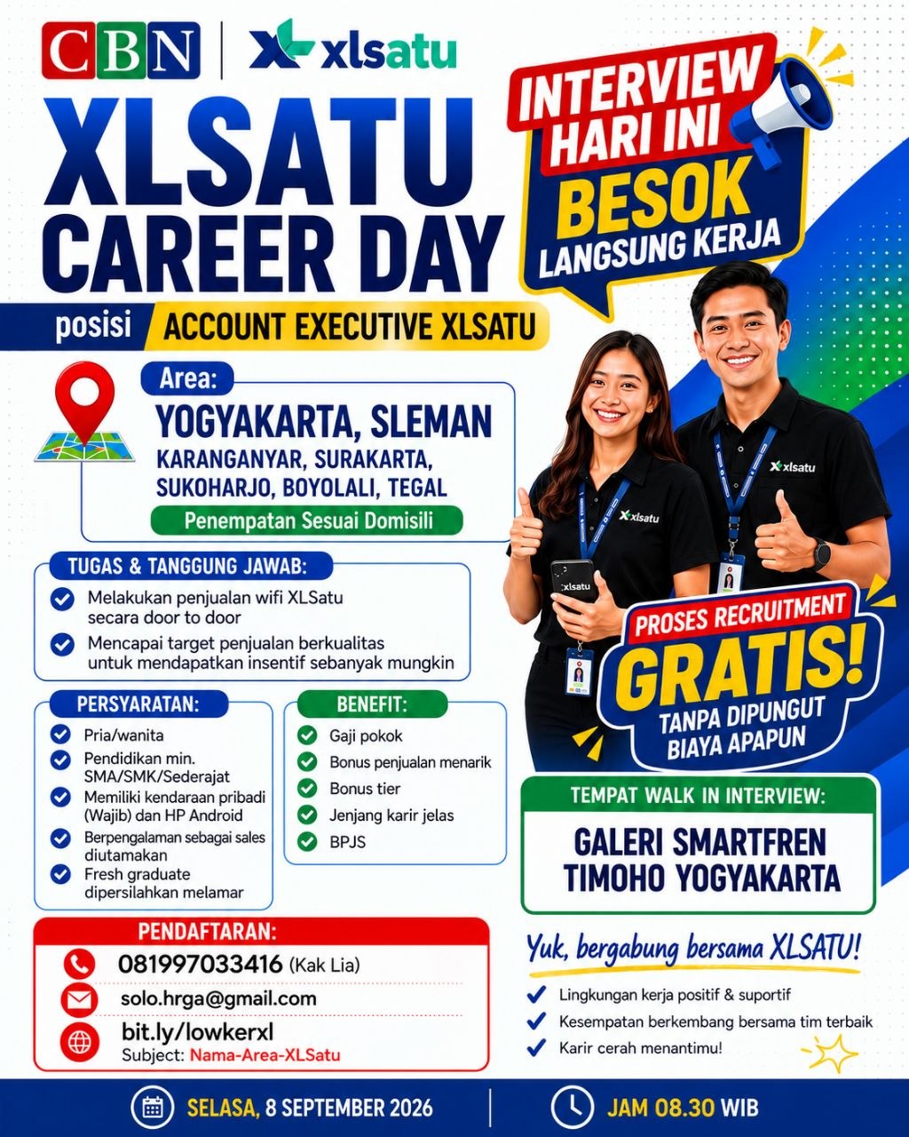 Poster lowongan XLSatu