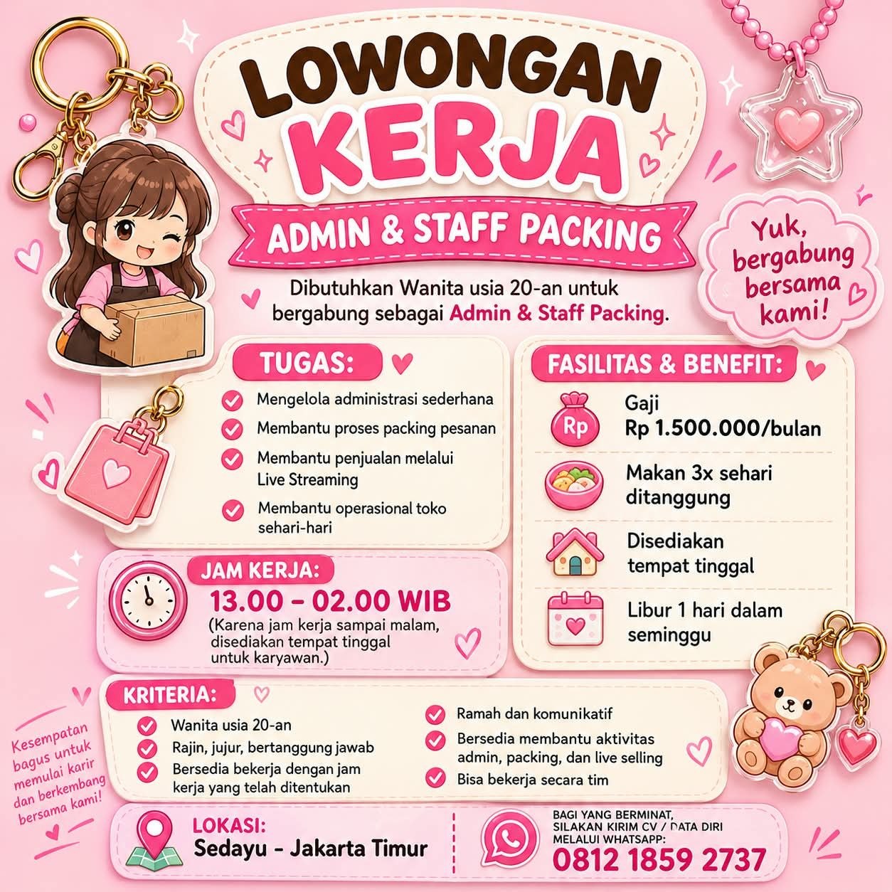 Poster lowongan Lowker Jakarta Update
