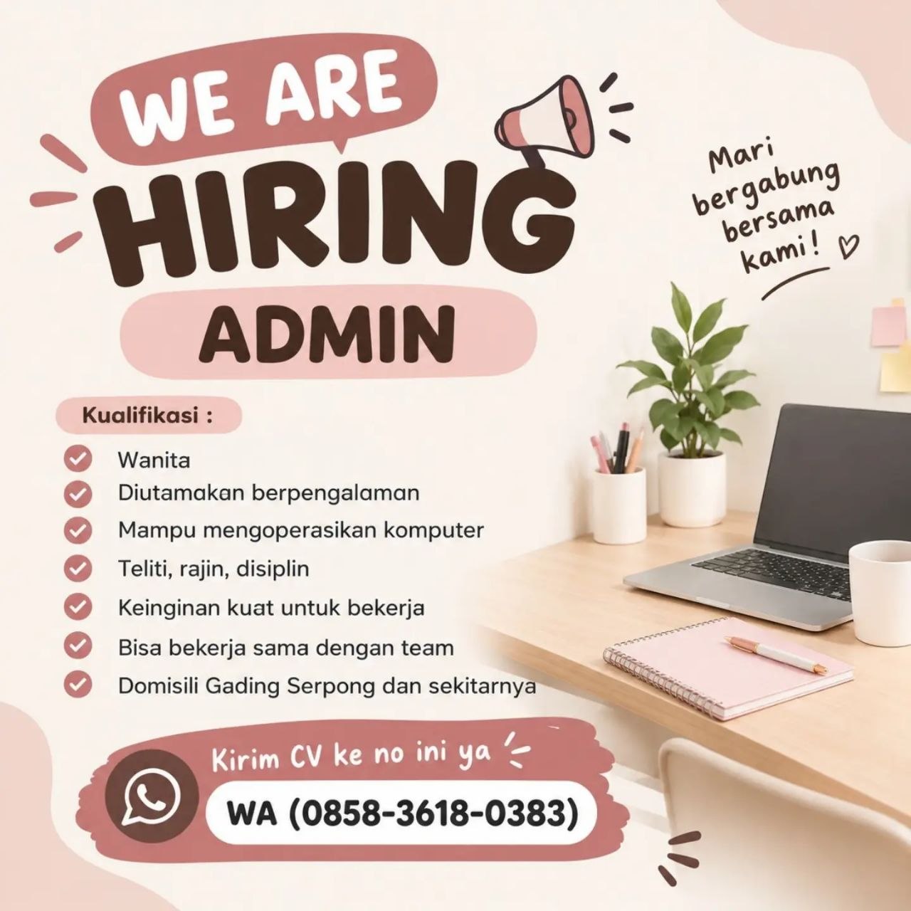 Poster lowongan Lowker Jakarta Update
