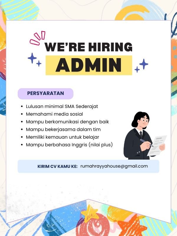 Poster lowongan Rumah Rayya