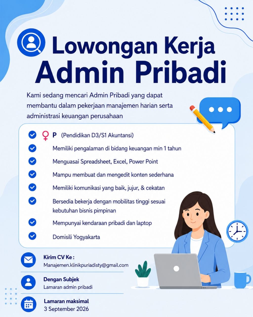 Poster lowongan LOKER JOGJA