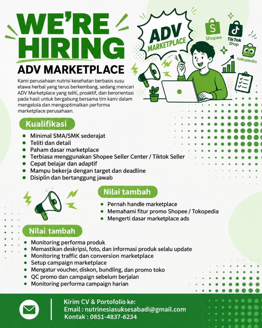Poster lowongan LOKER JOGJA
