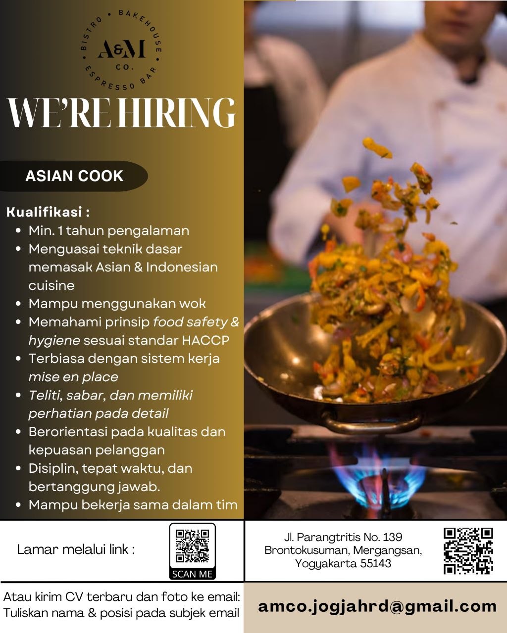 Poster lowongan A&M Co.